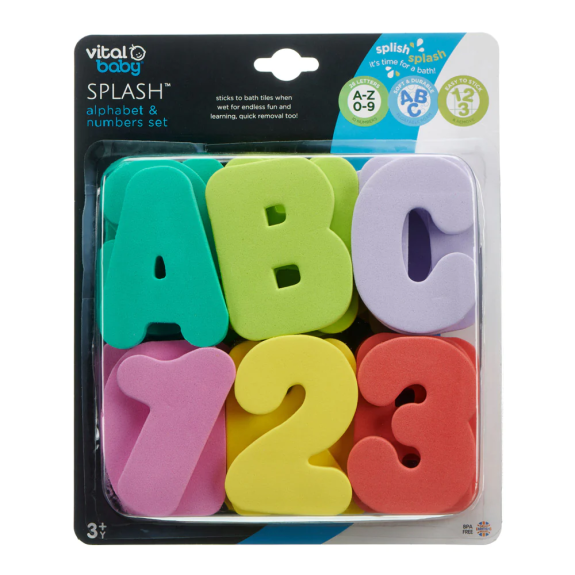 Vital baby SPLASH Alphabet & Numbers Set